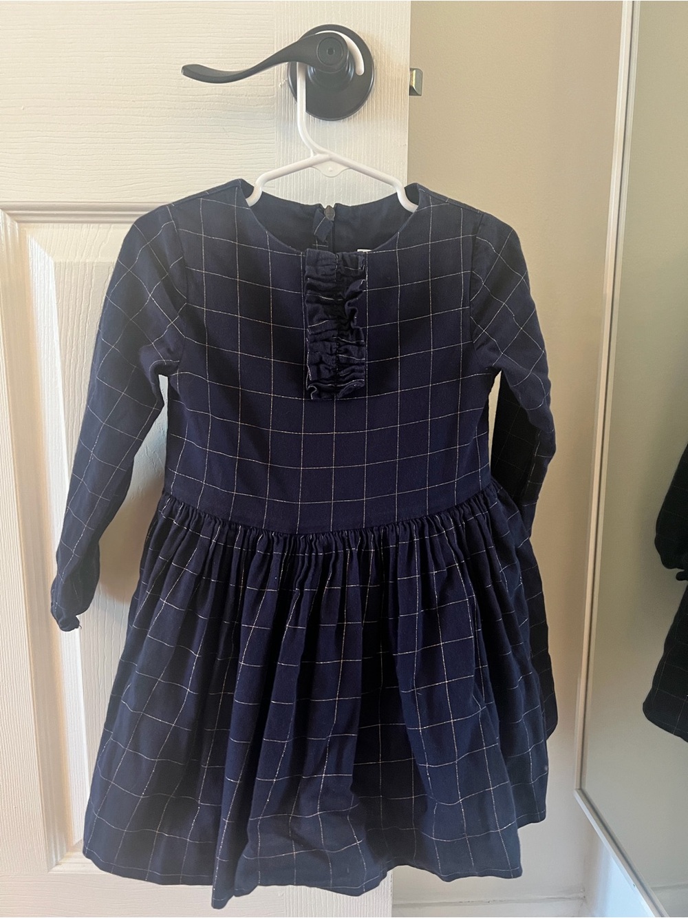 Jacadi Navy Plaid Dress